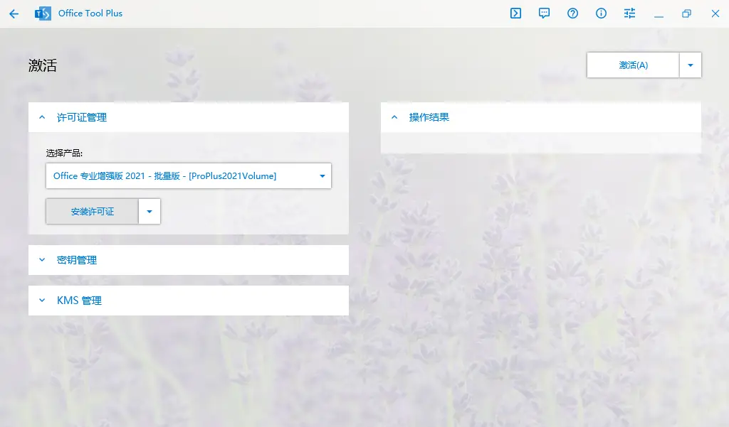 点击「许可证管理」